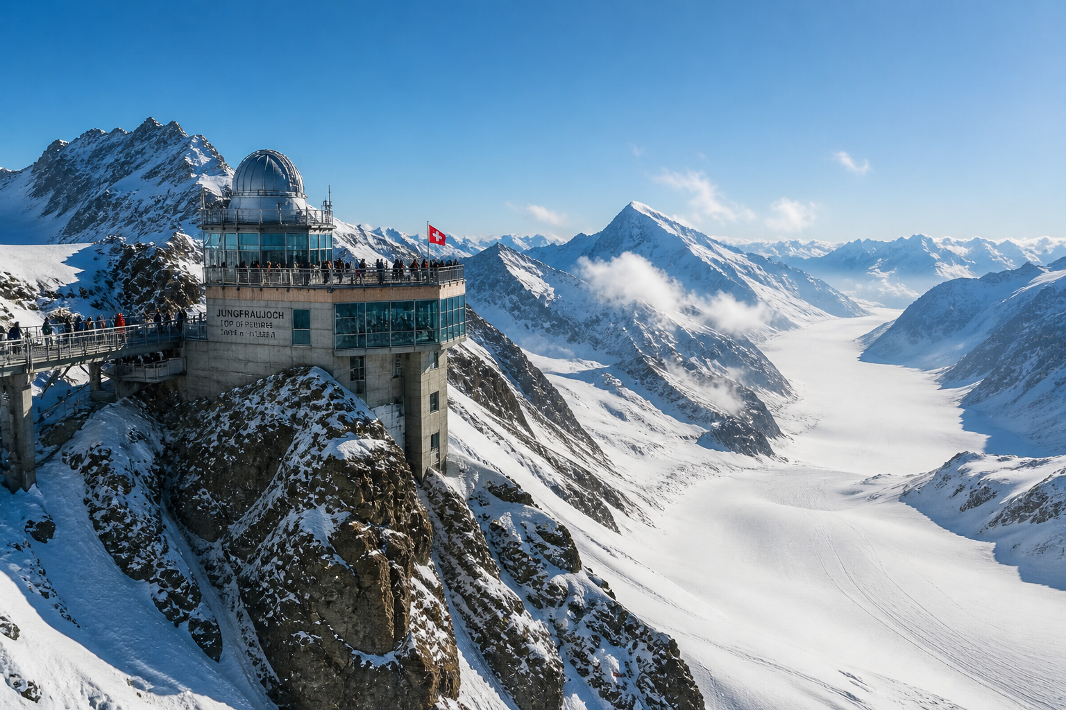 Grindelwald village with Eiger north face