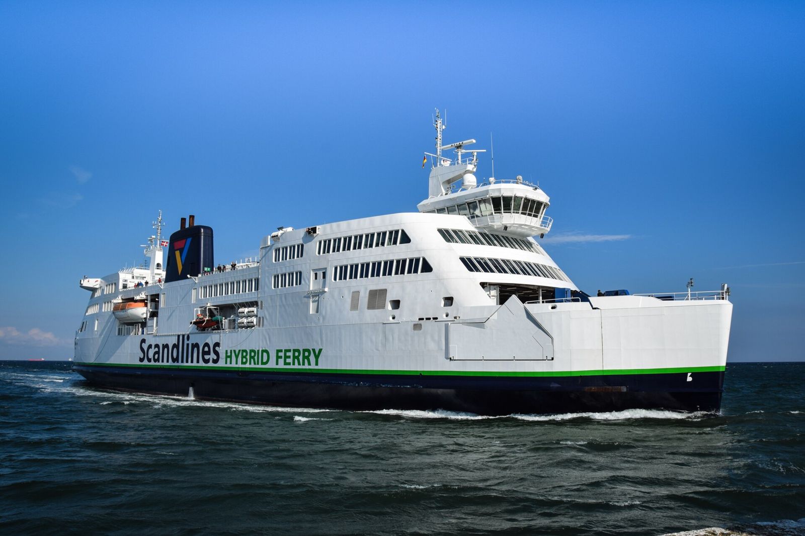 Scandlines ferry sailing near Puttgarden on Fehmarn