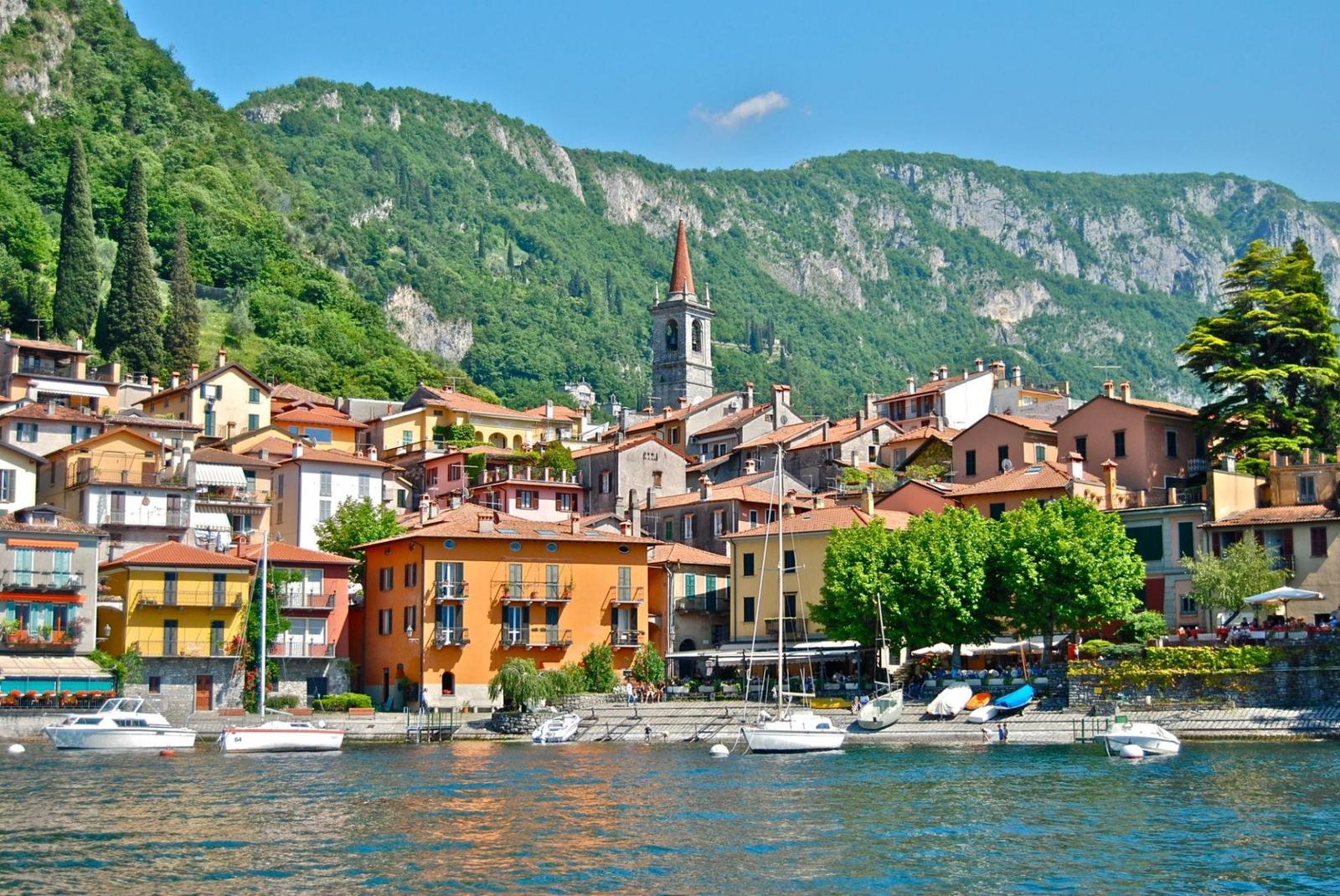 Colourful lakeside village at Lake Como