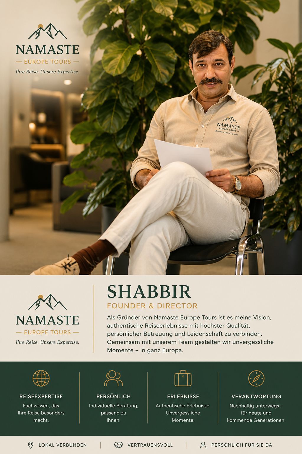 Shabbir — Founder & Director at Namaste Europe Tours